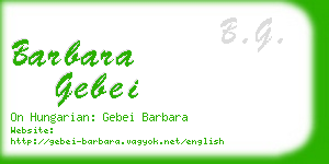 barbara gebei business card